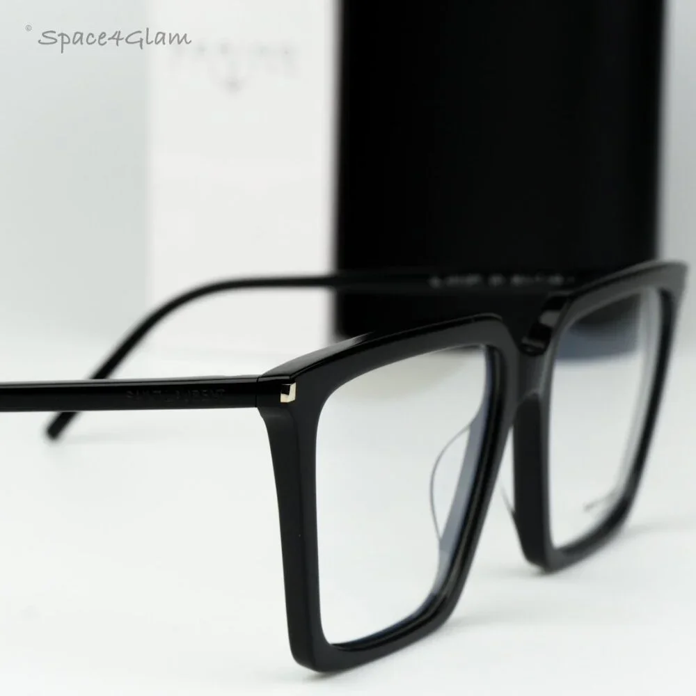 Saint Laurent Women Eyeglasses Black Demo Square SL474OPT 001 BRAND NEW